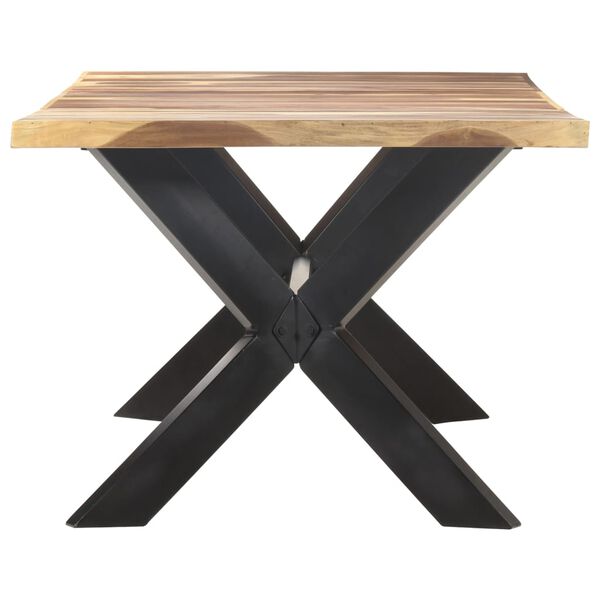vidaXL Τραπεζαρία 200 x 100 x 75 εκ. Μασίφ Ξύλο & Μελί Φινίρισμα