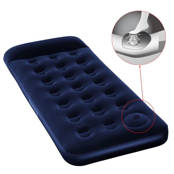 Bestway Αερόστρωμα 185x76x28 εκ. Βελουτέ με Ενσωματωμένη Τρόμπα Ποδιού