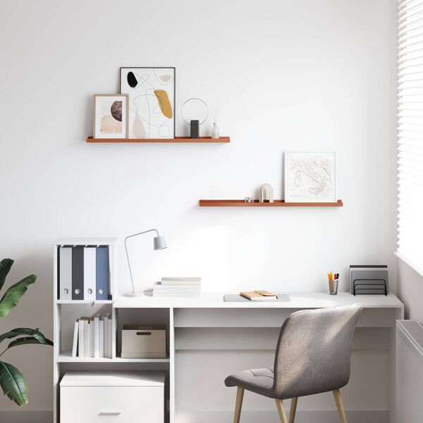 vidaXL &Rho;ά&phi;&iota; &Tau;&omicron;ί&chi;&omicron;&upsilon; 2 pcs &Kappa;ό&kappa;&kappa;&iota;&nu;&omicron; 80 x 9 x 3 cm &Epsilon;&pi;&epsilon;&xi;&epsilon;&rho;&gamma;&alpha;&sigma;&mu;έ&nu;&omicron; &xi;ύ&lambda;&omicron;