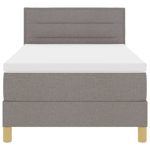 vidaXL Κρεβάτι Box Spring με Στρώμα & LED Ταπ 80x200 εκ. Ύφασμα
