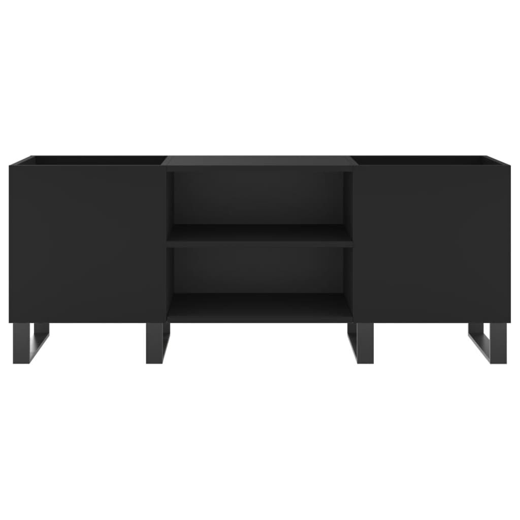 vidaXL Έπιπλο Δίσκων Μαύρο 121 x 38 x 48 εκ. από Επεξεργασμένο Ξύλο