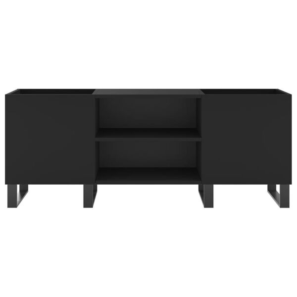 vidaXL Έπιπλο Δίσκων Μαύρο 121 x 38 x 48 εκ. από Επεξεργασμένο Ξύλο