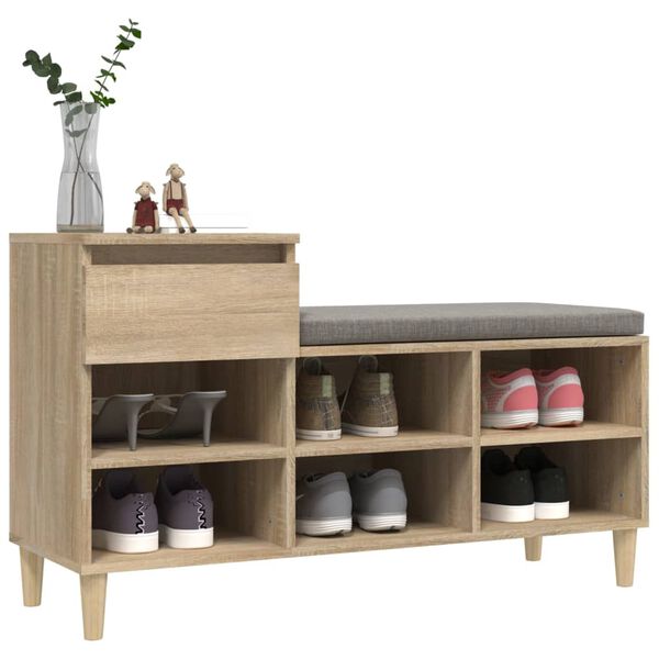 vidaXL Παπουτσοθήκη Sonoma Δρυς 102x36x60 εκ. από Επεξεργασμένο Ξύλο