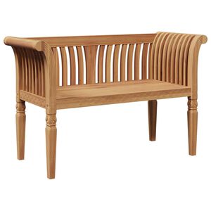 vidaXL Παγκάκι κήπου Καφέ 127.5 x 52 x 80 εκ Μασίφ ξύλο teak