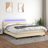 vidaXL &Kappa;&rho;&epsilon;&beta;ά&tau;&iota; Boxspring &mu;&epsilon; &Sigma;&tau;&rho;ώ&mu;&alpha; & LED &Kappa;&rho;&epsilon;&mu; 180x200 &epsilon;&kappa;. &Upsilon;&phi;&alpha;&sigma;&mu;ά&tau;&iota;&nu;&omicron;
