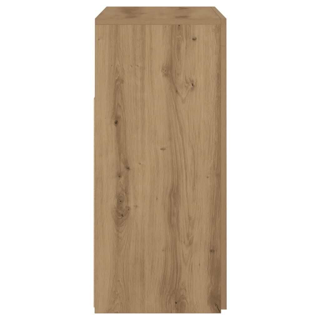 vidaXL Ντουλάπι με LED Αρτισιανή Δρυς 80 x 35 x 75 εκ. Επεξ. Ξύλο