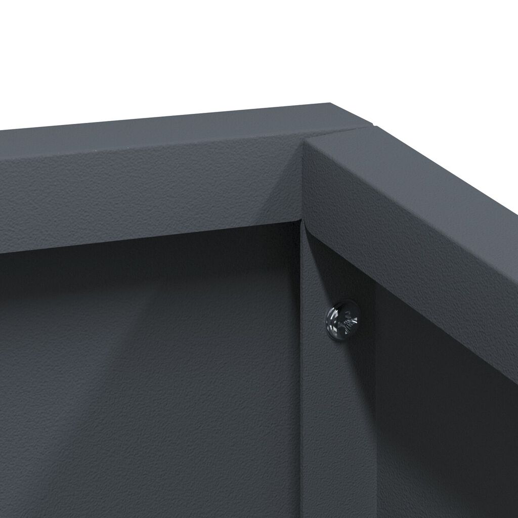 vidaXL Γλάστρα Ανθρακί 80x80x50 cm Κρύο Σιδηροσύρμα