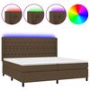 vidaXL &Kappa;&rho;&epsilon;&beta;ά&tau;&iota; Boxspring &mu;&epsilon; &Sigma;&tau;&rho;ώ&mu;&alpha; & LED &Sigma;&kappa;.&Kappa;&alpha;&phi;έ 200x200&epsilon;&kappa;. &Upsilon;&phi;&alpha;&sigma;&mu;ά&tau;&iota;&nu;&omicron;