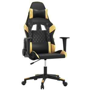 vidaXL &Kappa;&alpha;&rho;έ&kappa;&lambda;&alpha; Gaming &Mu;&alpha;&sigma;ά&zeta; &Mu;&alpha;ύ&rho;&omicron;/&Chi;&rho;&upsilon;&sigma;ό &alpha;&pi;ό &Sigma;&upsilon;&nu;&theta;&epsilon;&tau;&iota;&kappa;ό &Delta;έ&rho;&mu;&alpha;