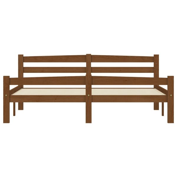 vidaXL Πλαίσιο Κρεβατιού με 4 Συρτάρια Μελί 160 x 200 εκ. Ξύλο Πεύκου