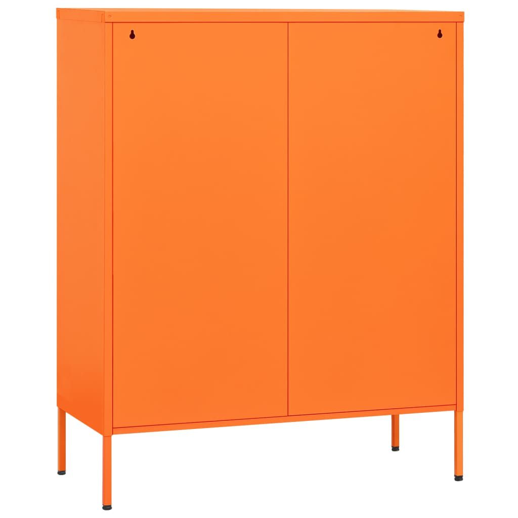 vidaXL Ντουλάπι Αποθήκευσης Πορτοκαλί 80 x 35 x 101,5 εκ. από Ατσάλι