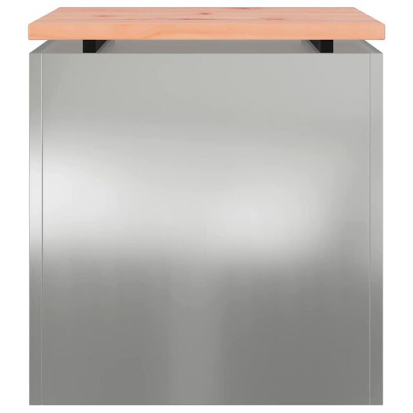 vidaXL Παγκάκι κήπου Ασημί 40 x 40 x 43 cm Γαλβανισμένος χάλυβας