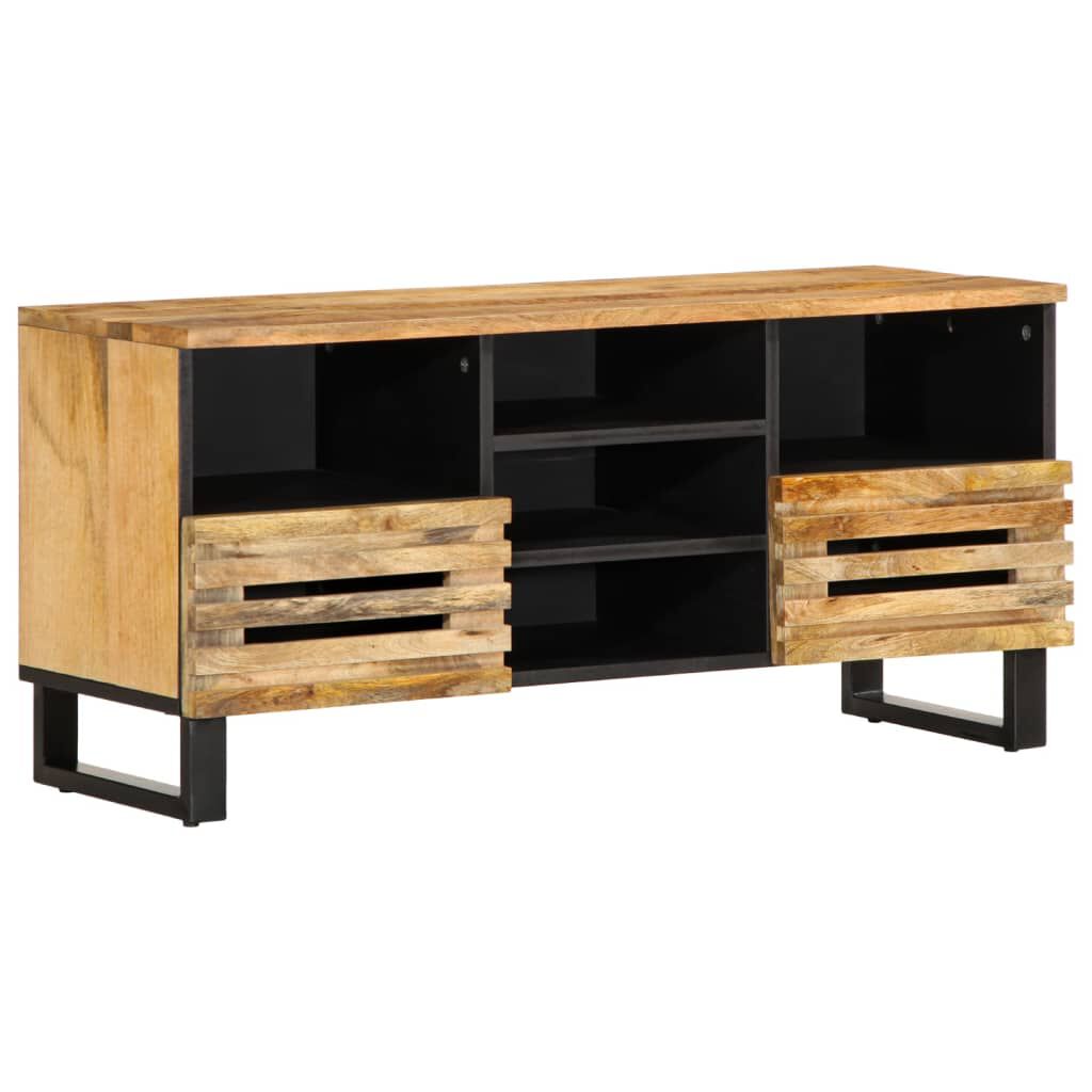 vidaXL Έπιπλο Τηλεόρασης 100 x 34 x 46 εκ. Μασίφ Ακατέργ. Ξύλο Μάνγκο