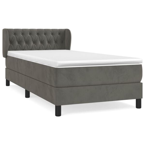 vidaXL &Kappa;&rho;&epsilon;&beta;ά&tau;&iota; Boxspring &mu;&epsilon; &Sigma;&tau;&rho;ώ&mu;&alpha; &Sigma;&kappa;&omicron;ύ&rho;&omicron; &Gamma;&kappa;&rho;&iota; 90x200 &epsilon;&kappa;. &Beta;&epsilon;&lambda;&omicron;ύ&delta;&iota;&nu;&omicron;