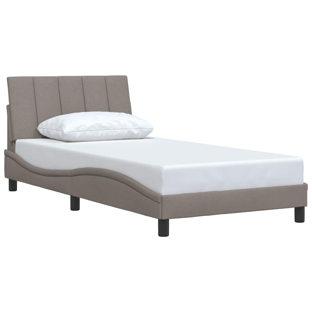 vidaXL Σκελετός Κρεβατιού Χωρίς Στρώμα Taupe 100 x 200 εκ. Υφασμάτινο