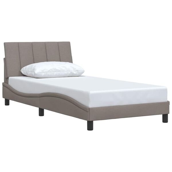 vidaXL Σκελετός Κρεβατιού Χωρίς Στρώμα Taupe 100 x 200 εκ. Υφασμάτινο