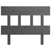 vidaXL Κεφαλάρι Κρεβατιού Γκρι 93,5x3x81 εκ. από Μασίφ Ξύλο Πεύκου