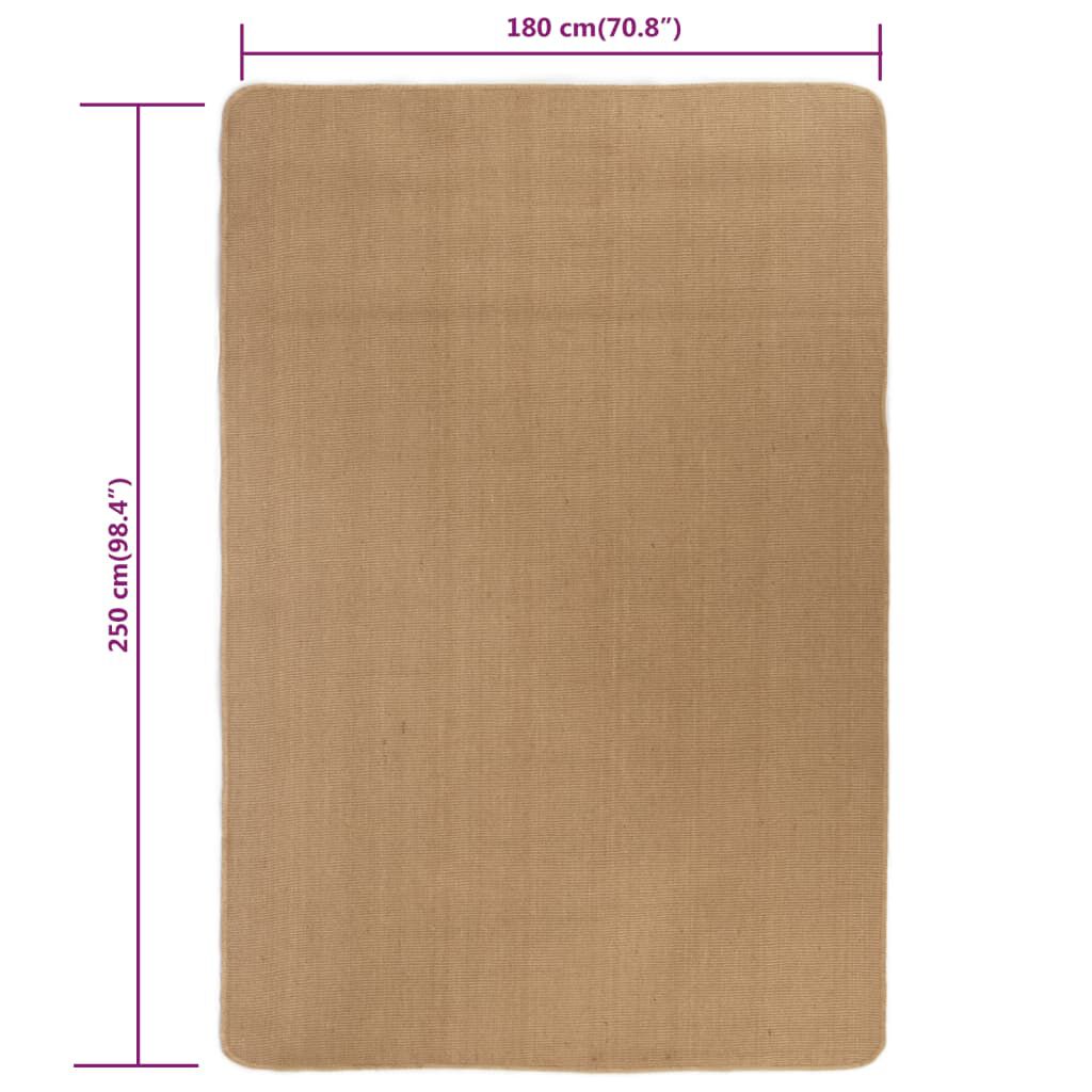 vidaXL Χαλί 180 x 250 εκ. από Γιούτα με Υπόστρωμα από Λάτεξ