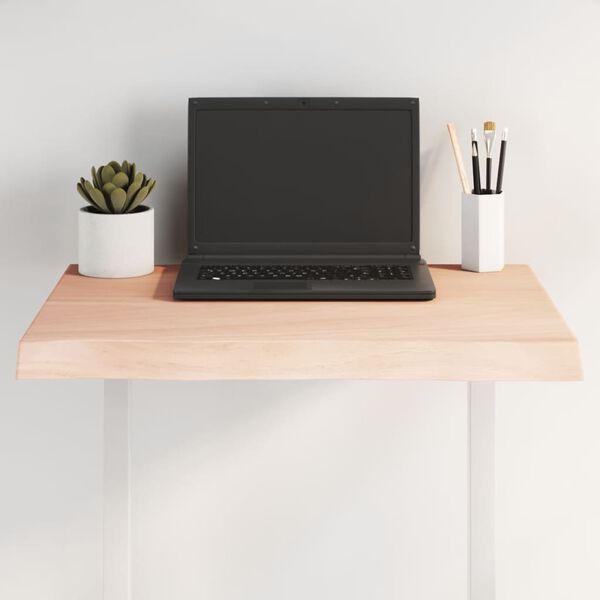 vidaXL Επιφάνεια Τραπεζιού 60x40x(2-4)εκ Ακατέργαστο Μασίφ Ξύλο Δρυός