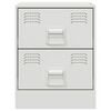 vidaXL Κομοδίνο Λευκό 34,5 x 39 x 44 εκ. από Χάλυβα