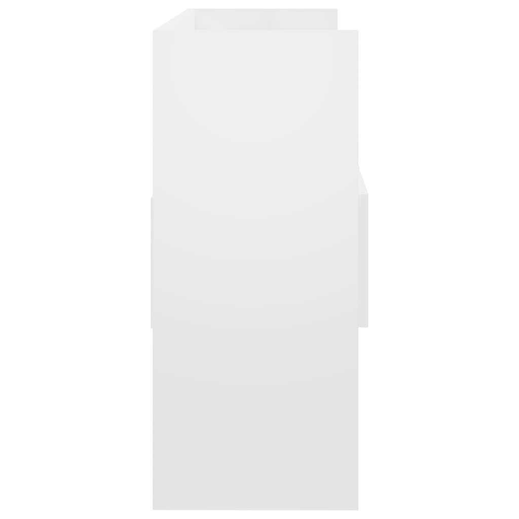 vidaXL Μπουφές Γυαλιστερό Λευκό 105 x 30 x 70 εκ. από Επεξ. Ξύλο