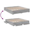 vidaXL Πλαίσιο Κρεβατιού με συρτάρια Γκρι sonoma 180x200εκ. Επεξ. Ξύλο