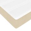 vidaXL Οθωμανικό κρεβάτι με στρώμα Cream 140x200cm ύφασμα