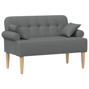 vidaXL Love seat &mu;&epsilon; &kappa;&omicron;&upsilon;&mu;&pi;&iota;ά &Sigma;&kappa;&omicron;ύ&rho;&omicron; &Gamma;&kappa;&rho;&iota; 120 x 65 x 79 &epsilon;&kappa; Ύ&phi;&alpha;&sigma;&mu;&alpha;