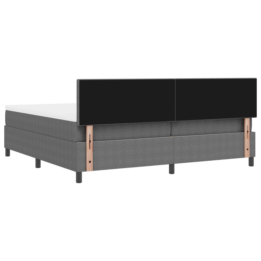 vidaXL Κρεβάτι με Ελατήριο και Στρώμα Light Grey 200x200 εκ Ύφασμα Βελούδου