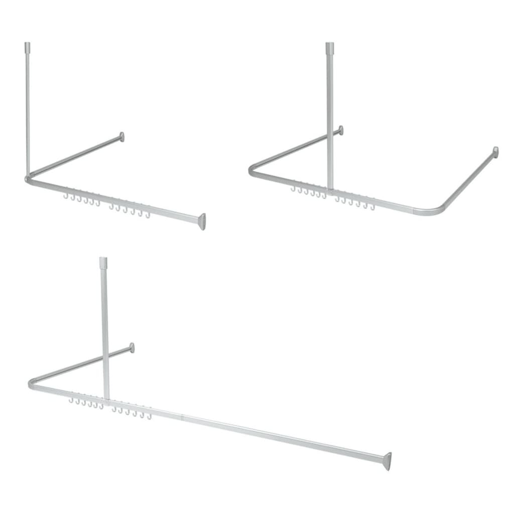 Sealskin Σιδηρόδρομος Κουρτίνας Μπάνιου Σετ Easy Roll Αλουμίνιο