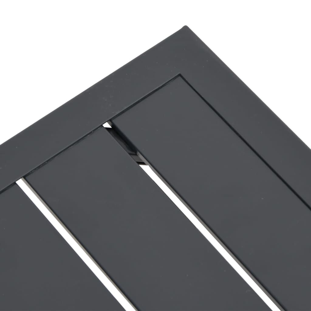 vidaXL Τραπέζι Κήπου Ανθρακί 34 x 34 x 38 εκ. Ατσάλινο