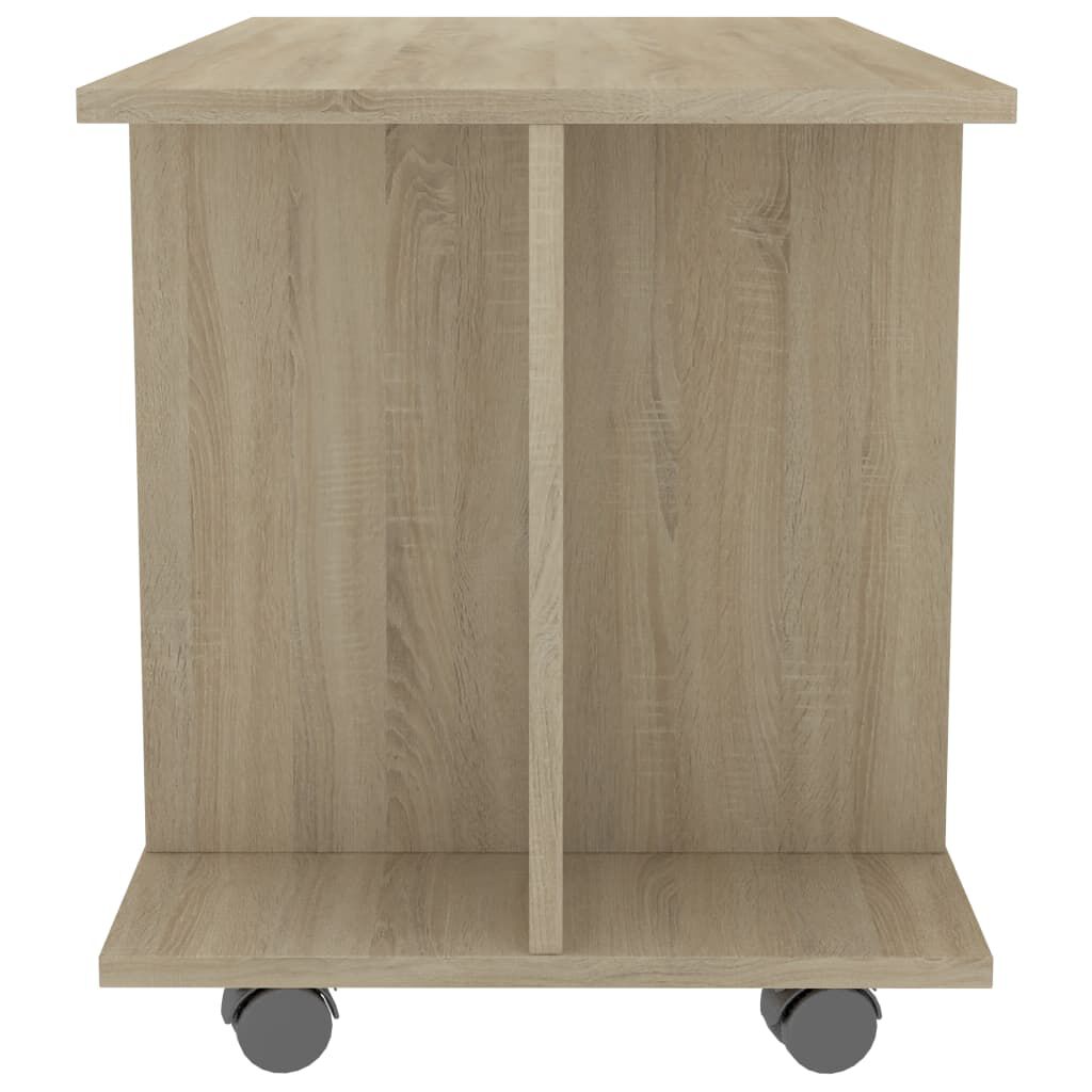vidaXL Έπιπλο Τηλεόρασης με Ρόδες Sonoma Δρυς 80x40x45 εκ. Επεξ. Ξύλο