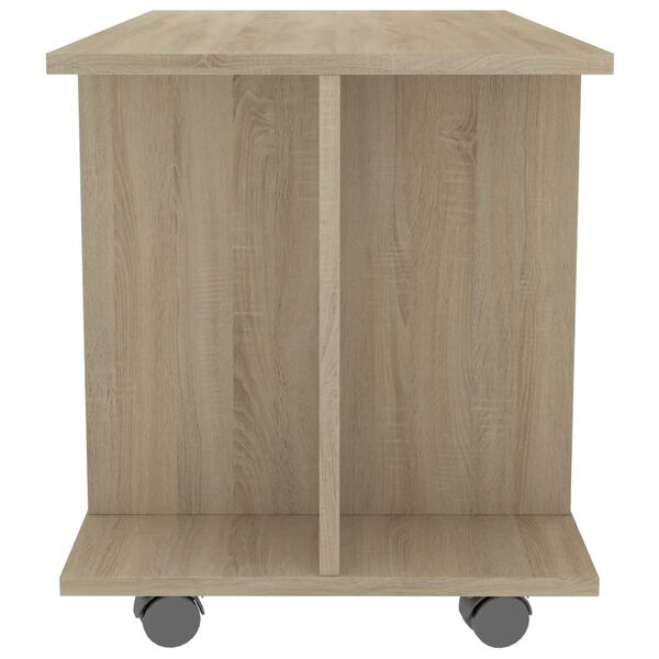 vidaXL Έπιπλο Τηλεόρασης με Ρόδες Sonoma Δρυς 80x40x45 εκ. Επεξ. Ξύλο