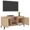vidaXL Έπιπλο Τηλεόρασης Καπνιστή Δρυς 103,5x35x50 εκ Μεταλλικά Πόδια