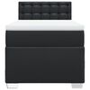 vidaXL Κρεβάτι Boxspring με Στρώμα Μαύρο 100x200εκ.από Συνθετικό Δέρμα