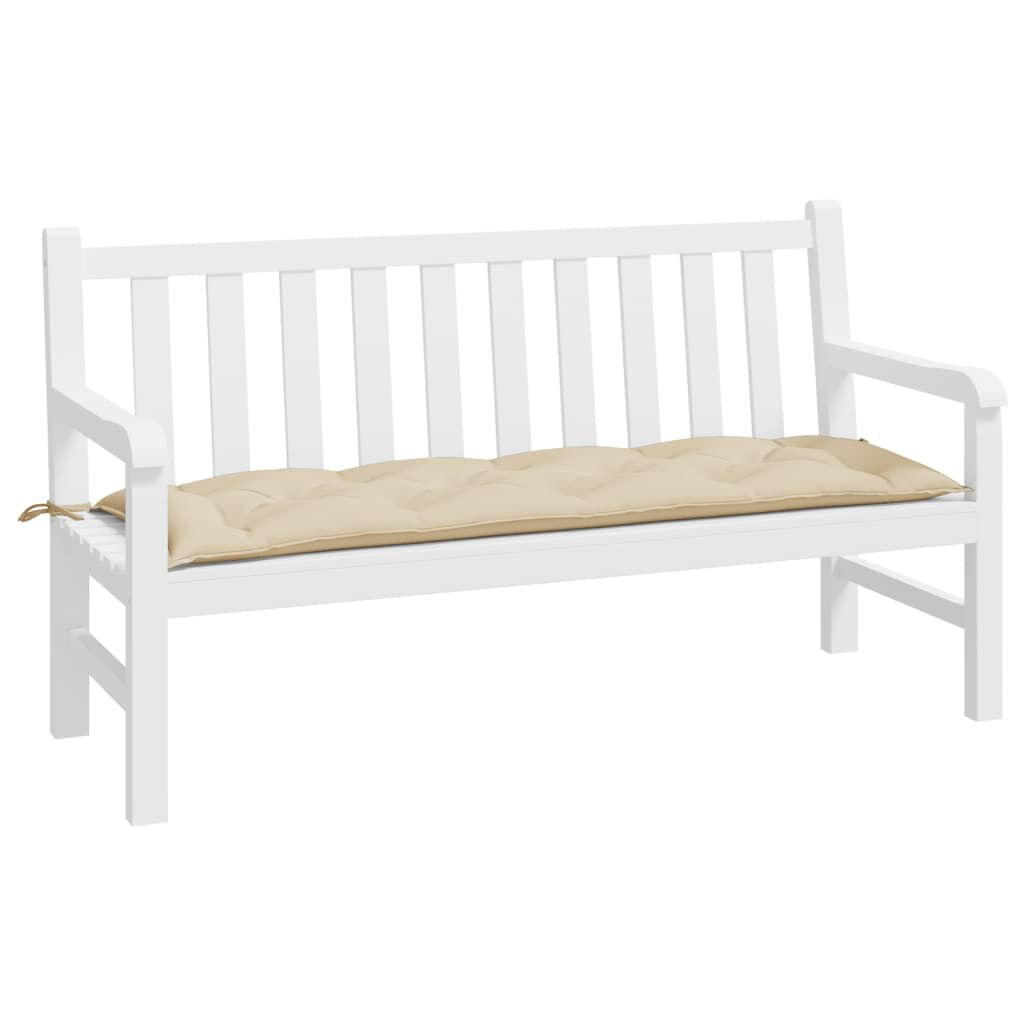 vidaXL Μαξιλάρι Πάγκου Κήπου Μπεζ 150x50x7 εκ. Ύφασμα Oxford