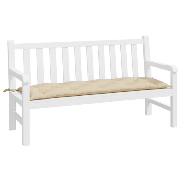 vidaXL Μαξιλάρι Πάγκου Κήπου Μπεζ 150x50x7 εκ. Ύφασμα Oxford