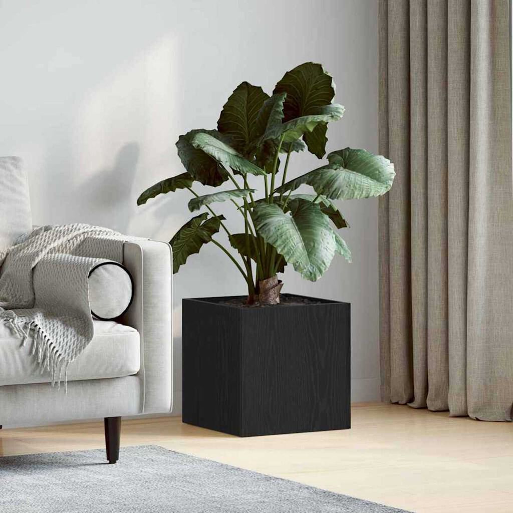 vidaXL Γλάστρα Μαύρη δρυς 40 x 40 x 40 cm Επεξεργασμένο ξύλο