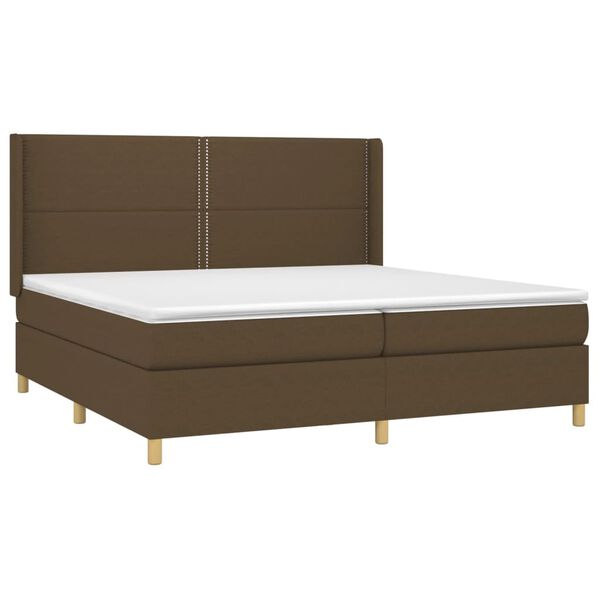 vidaXL &Kappa;&rho;&epsilon;&beta;ά&tau;&iota; Boxspring &mu;&epsilon; &Sigma;&tau;&rho;ώ&mu;&alpha; & LED &Sigma;&kappa;.&Kappa;&alpha;&phi;έ 200x200&epsilon;&kappa;. &Upsilon;&phi;&alpha;&sigma;&mu;ά&tau;&iota;&nu;&omicron;