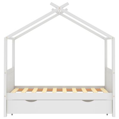 vidaXL Πλαίσιο Παιδικού Κρεβατιού+Συρτάρι Λευκό 80x160 εκ. Ξύλο Πεύκου