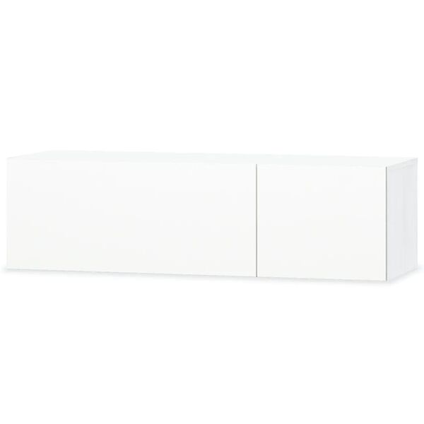 vidaXL Έπιπλα Τηλεόρασης 2 τεμ. Γυαλιστ. Λευκό 120x40x34εκ Επεξ. Ξύλο
