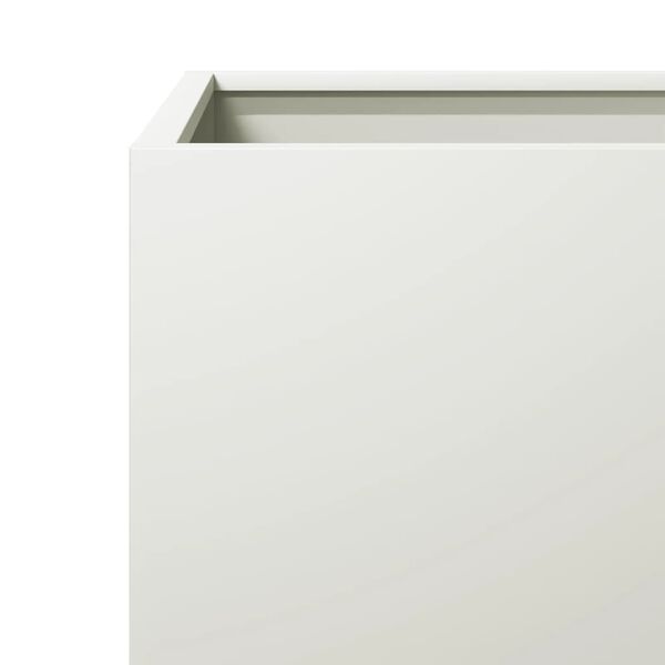 vidaXL Ζαρντινιέρα Λευκή 40 x 40 x 40 εκ. από Ατσάλι