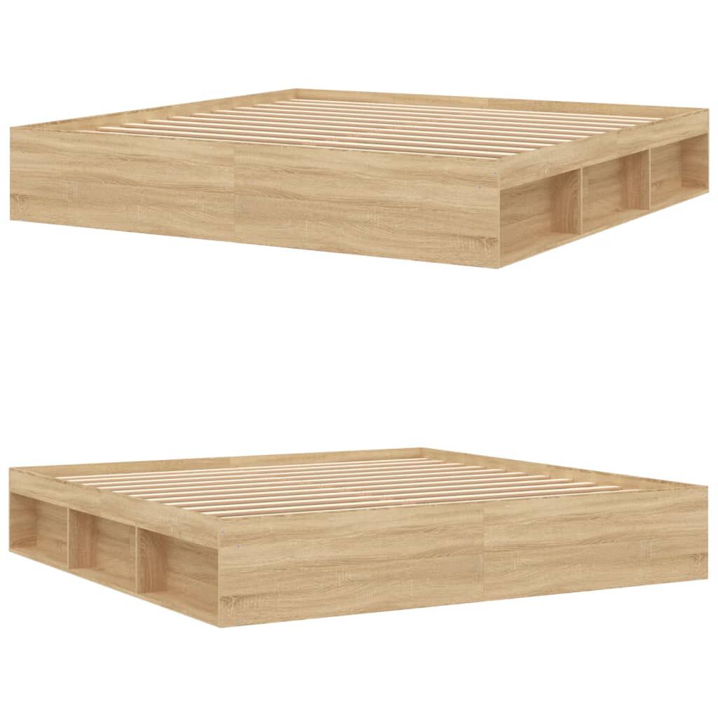 vidaXL Πλαίσιο Κρεβατιού Sonoma Δρυς 200x200 εκ.