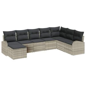 vidaXL &Sigma;&epsilon;&tau; &Kappa;&alpha;&nu;&alpha;&pi;έ &mu;&epsilon; &mu;&alpha;&xi;&iota;&lambda;ά&rho;&iota; 8 pcs &Alpha;&nu;&omicron;&iota;&chi;&tau;ό &gamma;&kappa;&rho;&iota; &sigma;&upsilon;&nu;&theta;&epsilon;&tau;&iota;&kappa;ό &rho;&alpha;&tau;ά&nu;