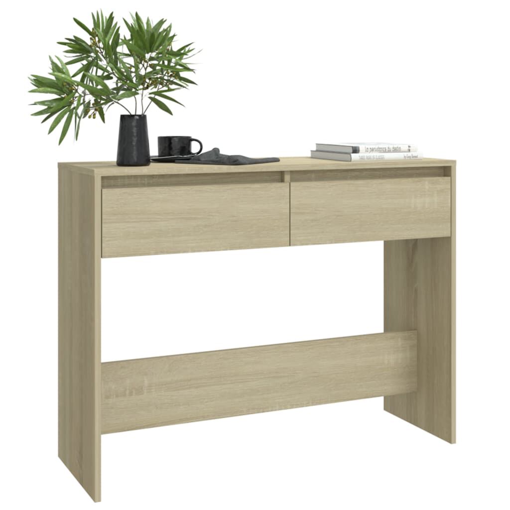 vidaXL Τραπέζι Κονσόλα Sonoma Δρυς 100x35x76,5 εκ. Επεξεργασμένο Ξύλο