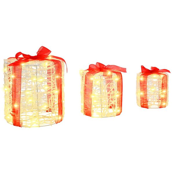 vidaXL &Delta;&iota;&alpha;&kappa;ό&sigma;&mu;&eta;&sigma;&eta; &Kappa;&omicron;&upsilon;&tau;&iota;&omicron;ύ &Delta;ώ&rho;&omicron;&upsilon; 3 pcs &Theta;&epsilon;&rho;&mu;ό &lambda;&epsilon;&upsilon;&kappa;ό 20 x 20 x 21 &epsilon;&kappa;