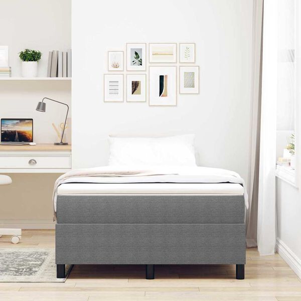 vidaXL Κρεβάτι με ελατήρια Ανοιχτό γκρι 120 x 200 cm Βελούδο