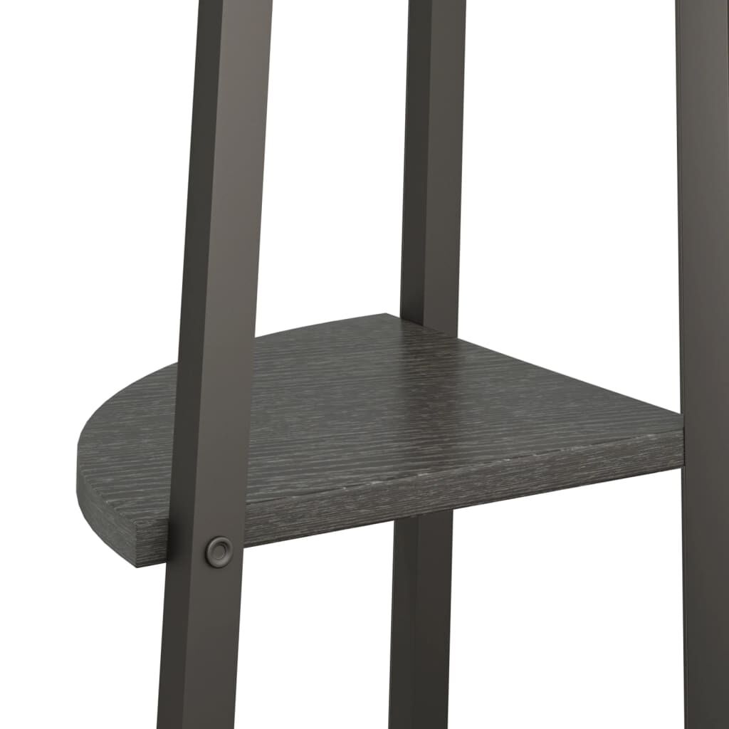 vidaXL Ραφιέρα Γωνιακή 3 Επίπεδων Μαύρο 45,5x31,5x120 εκ.