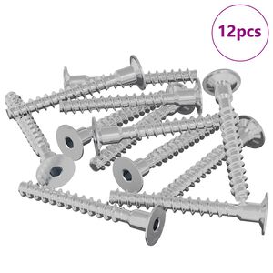 vidaXL &Beta;ί&delta;&alpha; 12 pcs &Epsilon;&pi;&iota;&kappa;&alpha;&lambda;&upsilon;&mu;&mu;έ&nu;&omicron; &mu;&epsilon; &psi;&epsilon;&upsilon;&delta;ά&rho;&gamma;&upsilon;&rho;&omicron; 5 x 40 mm &Sigma;ί&delta;&epsilon;&rho;&omicron;