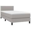 vidaXL &Kappa;&rho;&epsilon;&beta;ά&tau;&iota; Boxspring &mu;&epsilon; &Sigma;&tau;&rho;ώ&mu;&alpha; & LED &Alpha;&nu;.&Gamma;&kappa;&rho;&iota; 90x190 &epsilon;&kappa;. &Upsilon;&phi;&alpha;&sigma;&mu;ά&tau;&iota;&nu;&omicron;